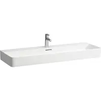 Laufen VAL lavabo, encastré, 2 trous pour robinet, sans trop-plein, 1200x420mm, H8102897571151