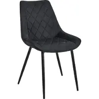 Akord Chaise en Velours Noir Élégante SJ.0488 pour Salle à Manger et Salon