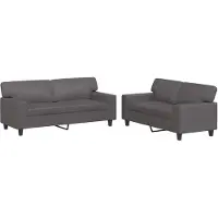 Syfax Ensemble de canapés 2 pcs gris similicuir