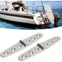 Markenlos Allecto Premium - Charnière de sangle lourde avec trous en acier inoxydable pour les bateaux de la marine et la maison.