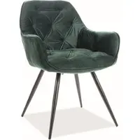 Feldmann-Wohnen Lot de 6 chaises de salle à manger et de cuisine, couleur cerisier vert