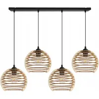 Light11 HOME Suspension, lustre, bois, abat-jour LED