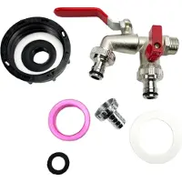 INF Valve fourre-tout IBC – Bouchon adaptateur 4 voies avec robinet en alliage
