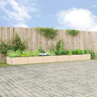 Prolenta Maison Exclusive - Jardinière en acier galvanisé, couleur ivoire, dimensions 580 x 100 x 45 cm