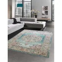 Carpetia Tapis d'extérieur, tapis d'Orient, tapis de salon, motifs bleus et crème, dimensions : 120 x 170 cm