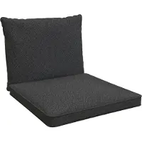 Pokar Coussin de salon Coussin d'assise, Couleur:Anthracite, Taille:Lot de 2 (40x40 + 50x40)