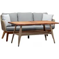 AEA Balkonmöbel Außenmöbel Garten Möbel Terrassenmöbel Sofa Set Couch Rattanmöbel