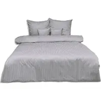 Matex Linge de lit, damassé, 100% coton, haute qualité 200x220 Gris clair