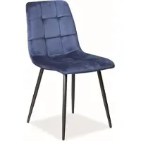 Feldmann-Wohnen Ensemble de 4 chaises de salle à manger et de cuisine Mila, bleu marine