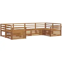 vidaXL Ensemble de canapés d'extérieur 6 pièces Naturel