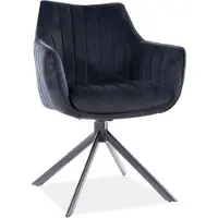 Feldmann-Wohnen Lot de 4 chaises de salle à manger et de cuisine Azalia, noir