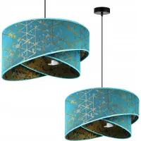 Light11 HOME Suspension, lustre, abat-jour, motif doré
