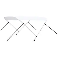 Syfax Auvent bimini à 2 arceaux Blanc 180x150x110 cm