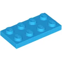 LEGO 50 pièces 3020 Plaques 2x4 Part Basic 50 bleu azur foncé
