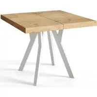 Alpi Möbel AlpiMeble Table a Manger Extensible - Table Carrée Extensible - Table de Salle à Manger Moderne - Plateau Stratifié 36 mm - Pieds en Hêtre - Mesures de 120 cm à 220 cm - Lancelot - Collection Rico