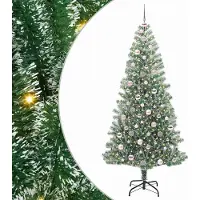 Syfax Arbre de Noël artificiel floconné de neige avec lumière LED
