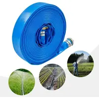 StarTech.com Tuyau de drainage - Tuyau de lavage à contre-courant pour piscine - Diamètre 5,1 cm - Longueur 30,5 m - Tuyau plat Pour pompe, industrie, agriculture - Bleu ciel