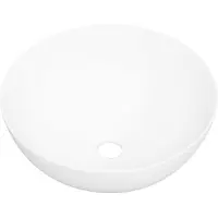 Syfax Lavabo blanc 36x15 cm céramique rond