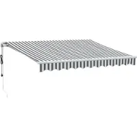vidaXL Store automatique anthracite & blanc 300x250 cm