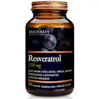 Doctor Life Resveratrol Resvératrol avec extrait de pépins de raisin 250mg, 30 gélules