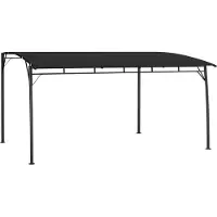 The Living Store Protection solaire de jardin 4x3x2,55 m Anthracite