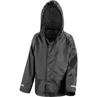 Result Veste de pluie / survêtement de pluie pour enfants FK617 (9-10 ans) (Noir)