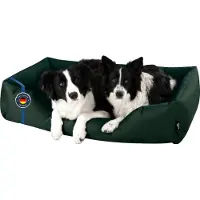 BedDog lit pour chien ZARA coussin pour chien avec housse lavable panier pour chien canapé pour chien,BOTTLE-GREEN (vert foncé),(XXL) ca. 120x85x23cm