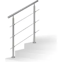 Relaxdays Rampe d'escalier (Acier inoxydable)