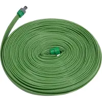 Syfax Tuyau d'arrosage 3 tubes, irrigation jardin, PVC, flexible anti-nuds, 22,5 m, 25 mm, vert, pression max 4 bar