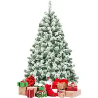 Coast Artificial Snow -Covered Christmas tree with metal stand and PVC -needles 135 cm