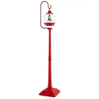 Coast Christmas Lantern Pole - Boule de neige - Effets sonores - 32 x 32 x 173 cm - Rouge