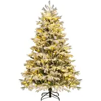 Coast Christmas Tree 180 cm - Neige - Lumières LED blanc chaud - Vert/Blanc