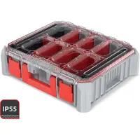 Prosperplast organiseur de boîtes avec séparateurs 44,5x36,8x12,2cm C BLOCK BRIDGE KCBB4540S-4C gris Kistenberg