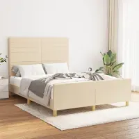 Prolenta Maison Exclusive - Sommier sans matelas Crème 140x190 cm Tissu
