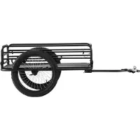 SucceBuy Remorque de charge pour vélo, capacité de 275 lbs, chariot de vélo robuste, pliable et compact, fermeture rapide, attelage universel, roues de 20 pouces, convient à la plupart des vélos