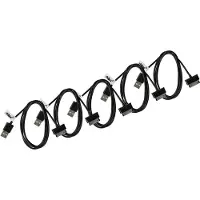 VHBW 5x Câble USB compatible avec Samsung Galaxy Tab 10,1, 2 10.1 tablette - Câble 2 en 1 avec charge (type A sur tablette), 120cm, noir