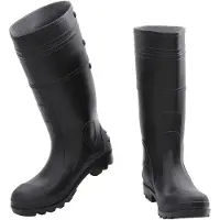 vidaXL Bottes en caoutchouc Noir Taille 42 PVC