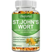 Buporai Millepertuis (120 gélules) Supplément nutritionnel, Humeur, Stress, Sommeil, Relaxation