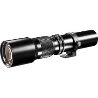 Walimex Téléobjectif 500/8,0 Objectif à lentilles DSLR Pour Nikon F Plein format et APS-C Téléobjectif avec diaphragme intégré Mise au point manuelle Accessoires Photographie