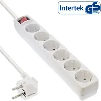 InLine - Multiprise - CA 230 V - 3,5 kW - entrée, alimentation d'entrée - prises de sortie : 6 - cordon de 1,5m - blanc (16461T)