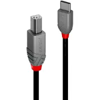 Lindy 0.5m USB 2.0 Type C to B Cable, Anthra Line