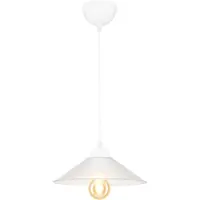 Lux.pro Suspension Hereford Lampe à suspendre Blanc Transparent Lampe de cuisine suspendue 1 x E27 Lampe de salon Vintage Design industriel