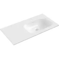 Mexen Vela lavabo encastré à droite 91 x 46,5 cm, blanc brillant - 25239000P