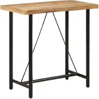 Syfax Table de bar 110x55x107 cm bois massif de manguier et fer