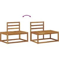 vidaXL - Ensemble de canapés d'extérieur, 2 pièces, en bois d'acacia massif naturel