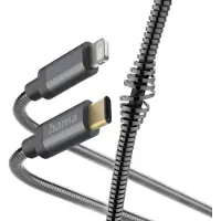 Hama Câble de charge Câble de données USB-C vers IOS universel Protection anti-plis aluminium 1,5 m