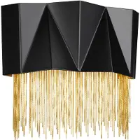Hinkley/ Fredrick Ramond Applique murale Zuma noir satiné et doré, 3xG9x3W, métal, dim. : 27 x 31,6 x 10 cm, IP20,