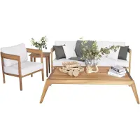Xl Moebel Gmbh Sofagarnitur 3+1 Sitzer Gartenmöbel Set Holz Couchtisch Designer Terrassenmöbel