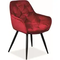 Feldmann-Wohnen Lot de 2 chaises de salle à manger et de cuisine Cherry bordeaux