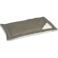OEM Coussin réversible pour chiens et chats - Peluche douce et velours - Convient comme insert pour caisses de transport - 36 x 22 x 3 cm - Gris